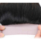 1B/30 Ombre Brazilian Hair Straight Closure Black to Dark Brown Silky Straight Human Hair 4x4 Free Part Lace Closure with Baby Hair (1 Piece Closure 20")