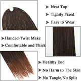 SEGO 24 Inch Crochet Box Braids Pre-Looped Box Braids Crochet Hair Extensions Ombre 3X Synthetic Braiding Hair Extensions Pre Braided Crochet Hair for Black Women 24 Strands/Pack(7 Packs 1BT30)