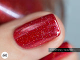 ILNP Stopping Traffic - Fire Engine Red Holographic Nail Polish
