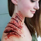 MEICOLY Makeup Skin Wax Special Effects Halloween Set Stage Fake Wound Scar,Molding Scars Wax with Spatula,Coagulated Blood Gel,02