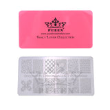 PUEEN Nail Art Stamping LOVE BOX II 02-4 Lover Collection Plates - 125x65mm Unique Nailart Polish Stamping Manicure Image Plate Accessories Kit BH000665