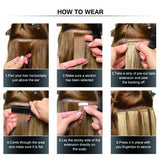 S-noilite Rooted Tape in Human Hair Extension Balayage Tape in Remy Human Hair Piece Seamless Skin Weft Invisible Double Sided Tape Straight 20 Pcs 30g 14 Inch (#12/613 Golden Brown/Bleach Blonde)