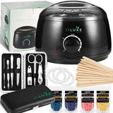 Waxing Kit For Women - Wax Warmer - Home Waxing Kit For Hair Removal - Electric Wax Heater - Hard Scented Wax Beans - For Waxing Eyebrows, Brazilian, Armpit, Legs - Free Manicure Set - Prime