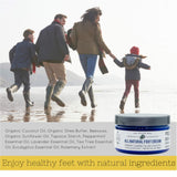 All Natural Antifungal Foot Cream. Moisturizing Organic Relief for Dry Cracked Heels, Callused Feet, Athletes Foot. Best Therapeutic Grade Essential Oils: Peppermint, Lavender, Eucalyptus, Tea Tree.