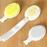 Fealay Soft Shower Body Brush Back Scrubber Massage Bristles Bath Brush with Long Handle Body Brush Lotion Applicator and Massager