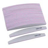 50 Packs Nail Buffering Files 100/180 Grits Doubled Sides Emery Boards Coarse Nail File Set