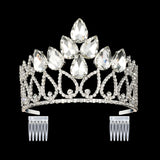 DcZeRong Crystal Rhinestone Tiara Crowns Adult Women Birthday Pageant Prom Queen Princess Silver Crown