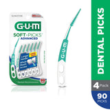GUM - 6505RW Soft-Picks Advanced Dental Picks, 90 Count (Pack of 4)