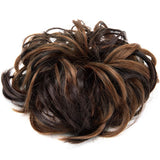2pcs Hair Bun Extensions Wavy Curly Messy Donut Chignons Hair Piece Wig Hairpiece