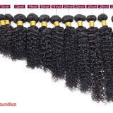 VIVI BABI Hair 9A Grade Unprocessed Brazilian Virgin Human Hair Kinky Curly 3 Bundles Natural Color For Black Women Deep Curly Hair Weave 10 12 14 Inches