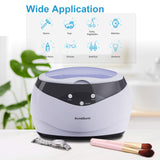 Ultrasonic Jewelry Cleaner 650ml Digital Quiet 40kHz High Frequency Touch Control for Jewels Watch Band