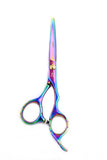 Professional Salon/Barber Shears Rainbow Titanium with Ergonomic Handle Design, 5.5 Inch