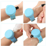 10 Pieces Refillable Silicone Hand Liquid Wristband with Empty Bottle, Portable Adjustable Wearable Dispenser Pump Liquid Wearable Bracelet Wristband Holder for Lotion Wash Liquid for Adult Boys Girls