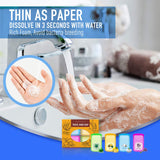 400pcs Portable Travel Hand Washing Paper Soap Sheets Antibacterial Skin Friendly Disposable Water Soluble, Great for Camping, Hiking Outdoor … (Mix) (Mix2)