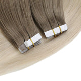 40pcs Balayage Tape in Human Hair Extensions 14inch 14M60