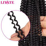 3 Pack 8 inch Spring Twist Crochet braids bomb twist crochet hair ombre spring twists fluffy twist braiding Hair passion twists Low Temperature Kanekalon Synthetic Fiber hair Extension(1#)