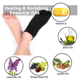 Codream Large Men's Moisturizing Gel Socks Men's Feet Care Ultimate Treatment for Dry Cracked Rough Skin on Feet Pack of 2 Pairs Black US Men 10-15