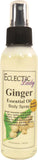 Ginger Essential Oil Body Spray (Double Strength), 4 ounces