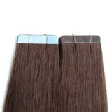 14 Inch Remy Tape in Human Hair Extensions 20pcs 40g/pack #4 Medium Brown Balayage Long Straight Hair Seamless Skin Weft Invisible Double Sided Tape