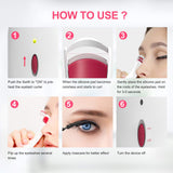TOUCHBeauty Heated Eyelash Curler, Electric Lash Curler Safe with Smart Silicone Heating Pads and Efficient with Fast Heating Up Perfect for All Eye Shapes, Natural Curling and Long Lasting (Red)