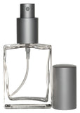 Riverrun Perfume Atomizer Empty Refillable Glass Bottle Matte Silver Sprayer 1 oz 30ml (1 Bottle)