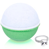 Bath Bomb with Size 8 Ring Inside Coconut Lime Extra Large 10 oz. Made in USA