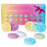 Shower Bomb Tablets Aromatherapy Bath Bombs with Pure Essential Oils 16-Piece Shower Fizzers Streamers Melts Vapor for Home Spa Gift Set