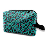 Travel Cosmetic Bag Large Leopard Print Makeup Bag Organizer With Zipper For Women And Girls 4.9""X6.2""X10