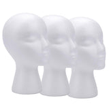 Foraineam 3 Pack 11 Inch Styrofoam Wig Heads Female Foam Head Mannequin Manikin Cosmetics Model Head Glasses Hats Hairpieces Wigs Display Stand Holder