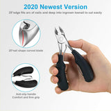Thick Toenail Clippers, Podiatrist Toe Nail Clippers for Ingrown & Thick & Men & Seniors Toenail and Nail Surgical Grade Stainless Steel Toenail Trimmer Nipper (Black)