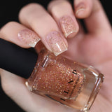 ILNP Love Triangle - Metallic Silver, Gold, and Rose Flakie Topper Nail Polish, Chip Resistant, 7-Free, Non-Toxic, Vegan, Cruelty Free, 12ml
