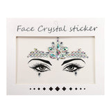 Vtrem 10 Sets Festival Face Jewels Stickers, Mermaid Crystal Face Gems Glitter, Rhinestone Temporary Tattoos Decorations for Music Festival Party, Eyes Face Body