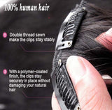100% Remy Clip in Hair Extensions Natural Hair 16-22 inch Grade AAAAA 3/4 Full Head 1 piece 5 clips Long Smooth Silky Straight for Women Fashion 18"/18 inch 50g,#2 Dark Brown)