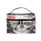 Makeup Bag Rose Skull Travel Cosmetic Bags Organizer Train Case Toiletry Make Up Pouch