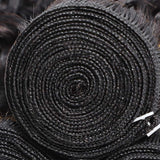 8A Brazilian Virgin Curly Hair Weave 1 Bundle 100% Unprocessed Human Hair Curly Wave Extensions Natural Black (24")