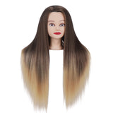 Hairdressing Training Head RLUOHA 30 inch Mannequin Head Hairdresser for Practicing Stying Synthetic Fiber Long Hair Manikin Dolls Head with Free Clamp+ Braid Set for Children, Cosmetology Students