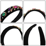Crystal Rhinestone Wide-edge Headband for Women Hair Hoops Hair Accessories for Girls 5 styles Hair Band (One size, Style 4)