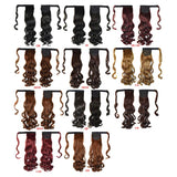 CXYP Curly Wavy Ponytail Extension Synthetic Drawstring Magic Paste Wrap Around Hairpiece 18 Inch Binding Onepiece (#33)