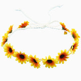 10 PCS Sunflower Headband Multicolor Floral Flower Crown Headpiece Hair Wreath For Women Girl