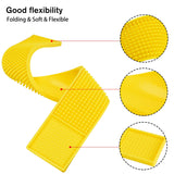 Noverlife 2PCS Yellow Rubber Bar Mats, Non-Slip Bar Service Spill Mat Bar Table Mat Restaurant Kitchen Counter Bar Pad, Anti-Skid Heat Resistant Barber Station Mat for Hair Salon