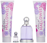 Halloween by J. Del Pozo for Women - 4 Pc Gift Set 3.4oz EDT Spray, 5oz Fruit Body Lotion, 5oz Shower Gel Bubbles, 0.15oz EDT Splash