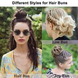 2PCS Messy Bun Hair Scrunchies for Women's Hair Messy Bun Hair Piece Synthetic Chignon Bun Extensions (Dark Brown)