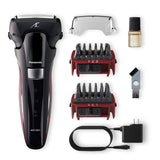 Panasonic Hybrid Wet Dry Shaver, Trimmer & Detailer with Two Adjustable Trim Attachments, Pop-up Precision Detail Trimmer & Shave Sensor Technology – Cordless Razor for Men - ES-LL41-K (Black)