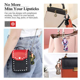 25 Pieces Chapstick Holder Keychains Lipstick Holder Keychains with 25 Pieces Metal Clip Cords Suitable for Chapstick Tracker and Safeguard, 25 Vibrant Color (25 Pcs)