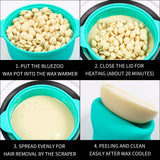 Wax Pot Set for Wax Warmer, Reusable & Non-stick Silicone Waxing Spatulas and pot for Hard Wax Heater, Easy to clean Wax Boiler Set of 2