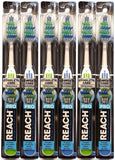 Reach Complete Care Triple Angle Pro Medium Toothbrush, Assorted Colors (Pack of 6 Toothbrushes)