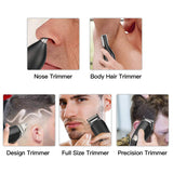 Beard Trimmer 6 in 1 Hair Clipper Electric Trimmer Shaver and Nose Trimmer Electric Razor Professional Grooming Kit