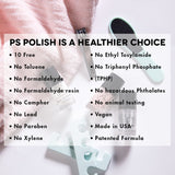 PS Polish All Natural Anti-fungal Nail Polish, Safe Non-Toxic Professional Grade Vegan Nail Polish Lacquer, Best No Chip Polish for Thin, Cracked, Peeling Nails, Manicure, Pedicure (Impeccable)