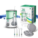 Pursonic OI-200 Professional Counter Top Oral Irrigator Water Flosser With 4 100% Natural Eco Bamboo Toothbrushes, 2 Charcoal Whitening Toothpaste & Activated Coconut Charcoal Powder Teeth Whitener