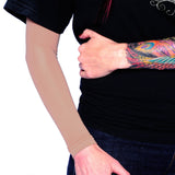 Tat2X Ink Armor Premium Full Arm Tattoo Cover Up Sleeve - No Slip Gripper - U.S. Made - Suntan - XSS (one Sleeve)